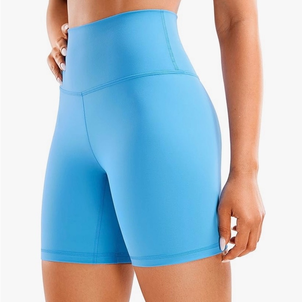 CRZ YOGA Vibrant Blue Bike Shorts